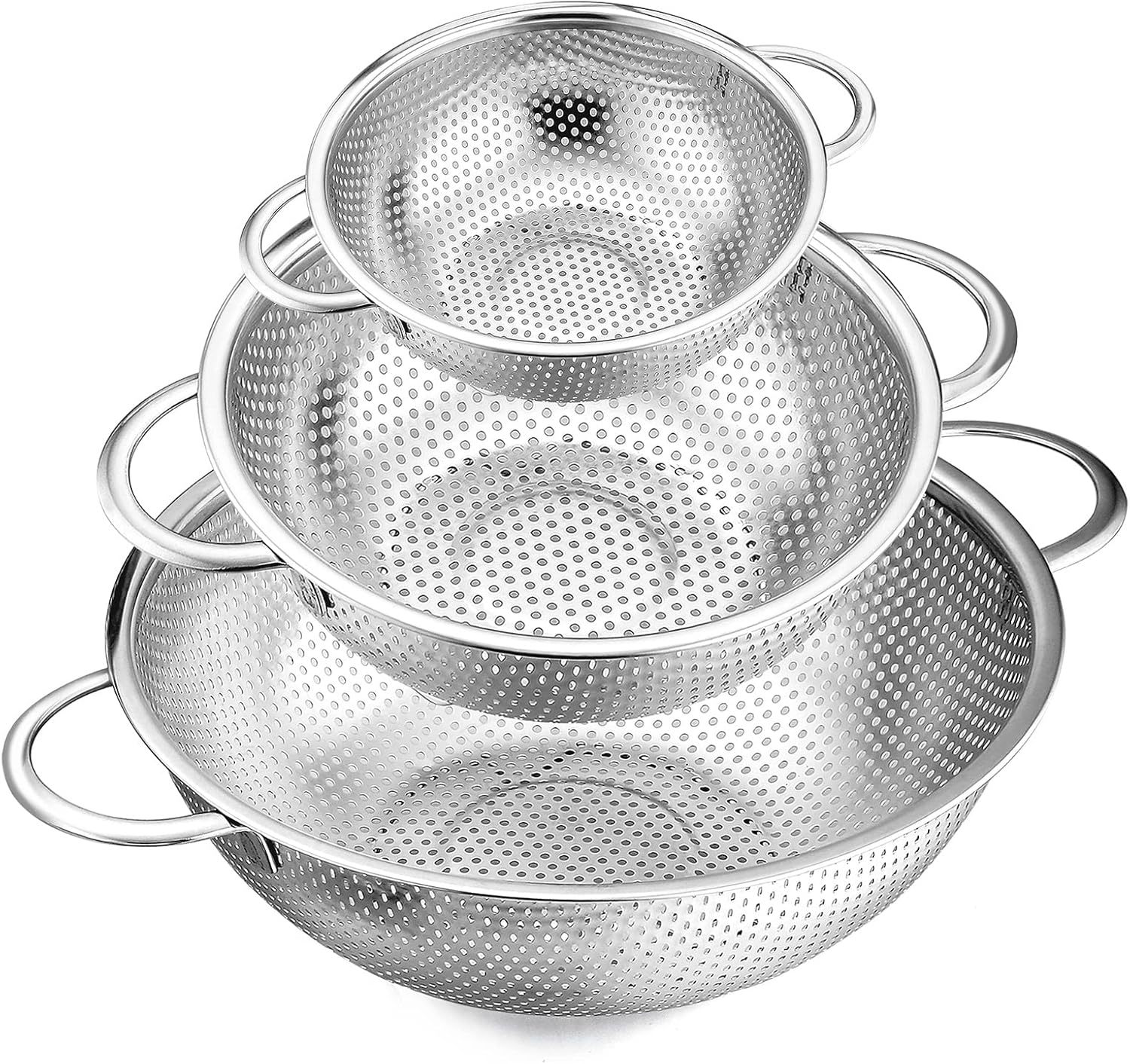 Grande passoire inox perforée professionnelle 55x23 cm (Collectivité & Traiteur) – Image 3